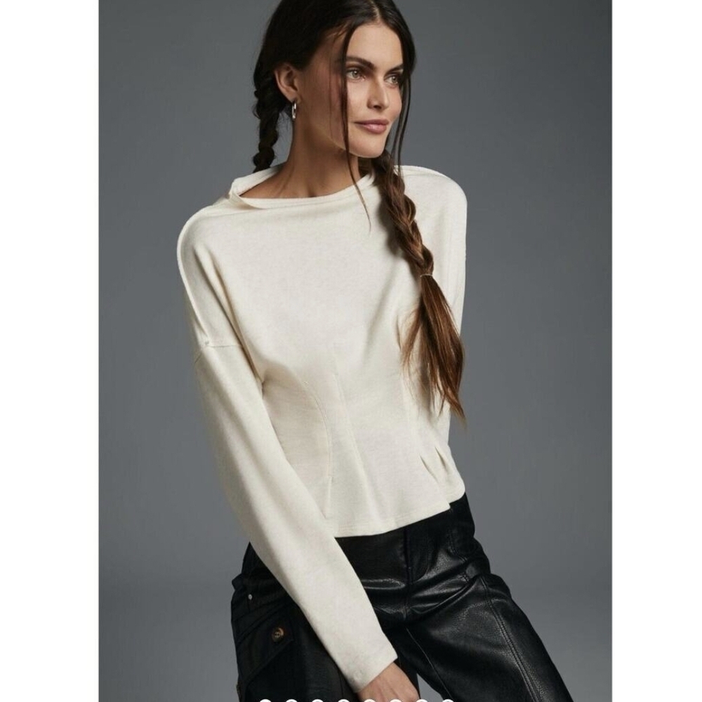 Pilcro Cream Corset Sweater Size XS